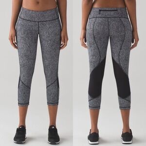 Lululemon Pace Rival Crop Leggings Womens Size 10‎ Running Luxtreme W6HDKS Pants
